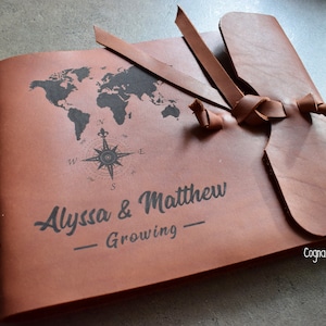 Personalized photo album/Leather guest book/Leather memory book/Free personalization album/A4 and A5 photo album