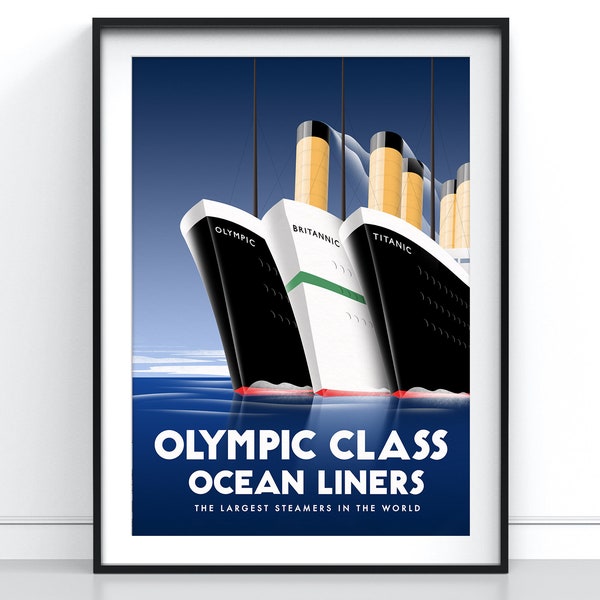 Affiche titanic de classe olympique