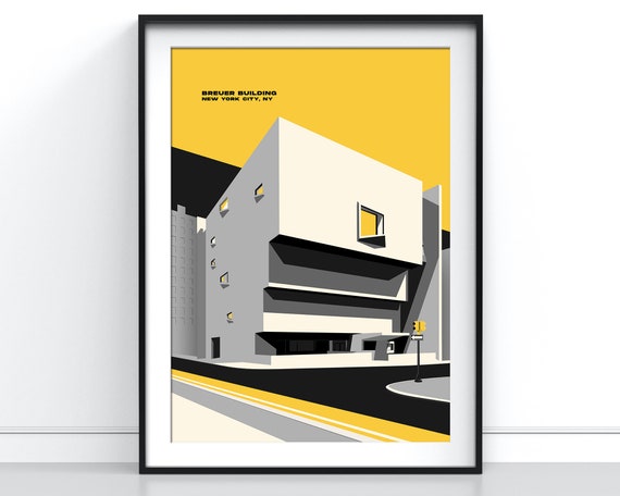 Breuer Building Print, 945 Madison Avenue, New York City - Etsy 日本
