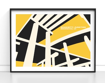 Spaghetti Junction Birmingham Poster