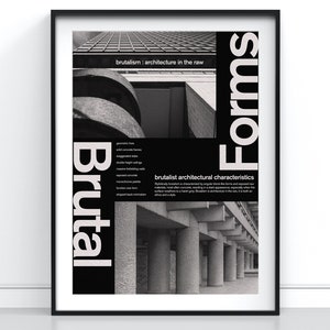 Affiche de brutalisme - Formes brutales