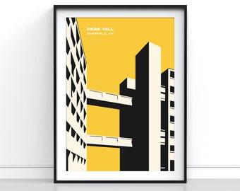 Park Hill Sheffield Poster