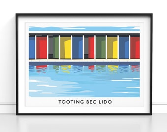 Tooting Bec Lido Poster