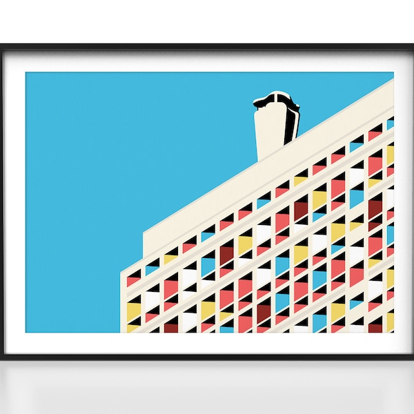 Affiche de l’Unité d’Habitation - Cité Radieuse de Le Corbusier