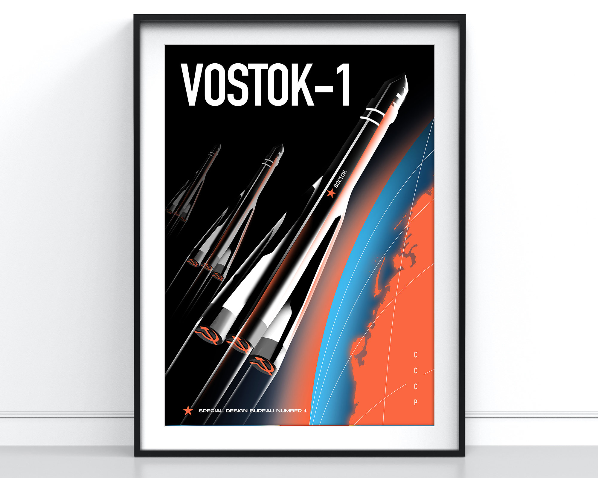 VOSTOK 1 Sovjet Ruimte Raket Poster - Etsy België, image size:2000x1600