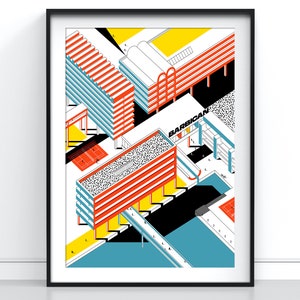 Barbican Geometric Illustration - Slab Block Edition