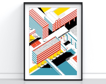 Barbican Geometric Illustration - Slab Block Edition