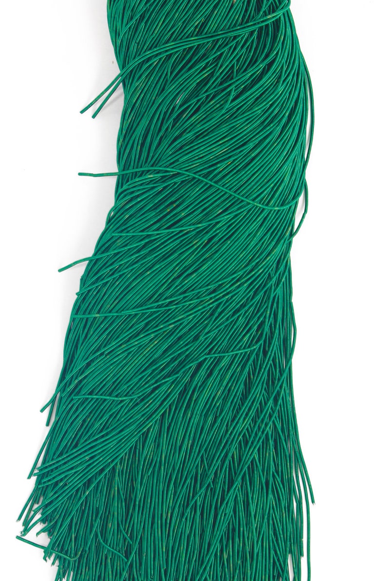 French Metallic Gimp Copper Bullion Wire Wire For Embroidery Work 100 Gram Packet Green in color