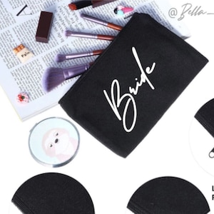 Customizable Pouch • Bag •  BRIDE • WEDDING - BACH  • bachelorette masks •  Custom Name • Personalized Face Mask Bag • Make-Up Bag