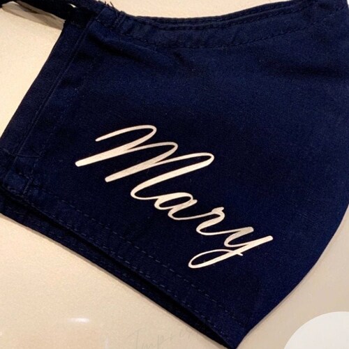 Customizable Face Mask Custom Name / Logo Print Etsy