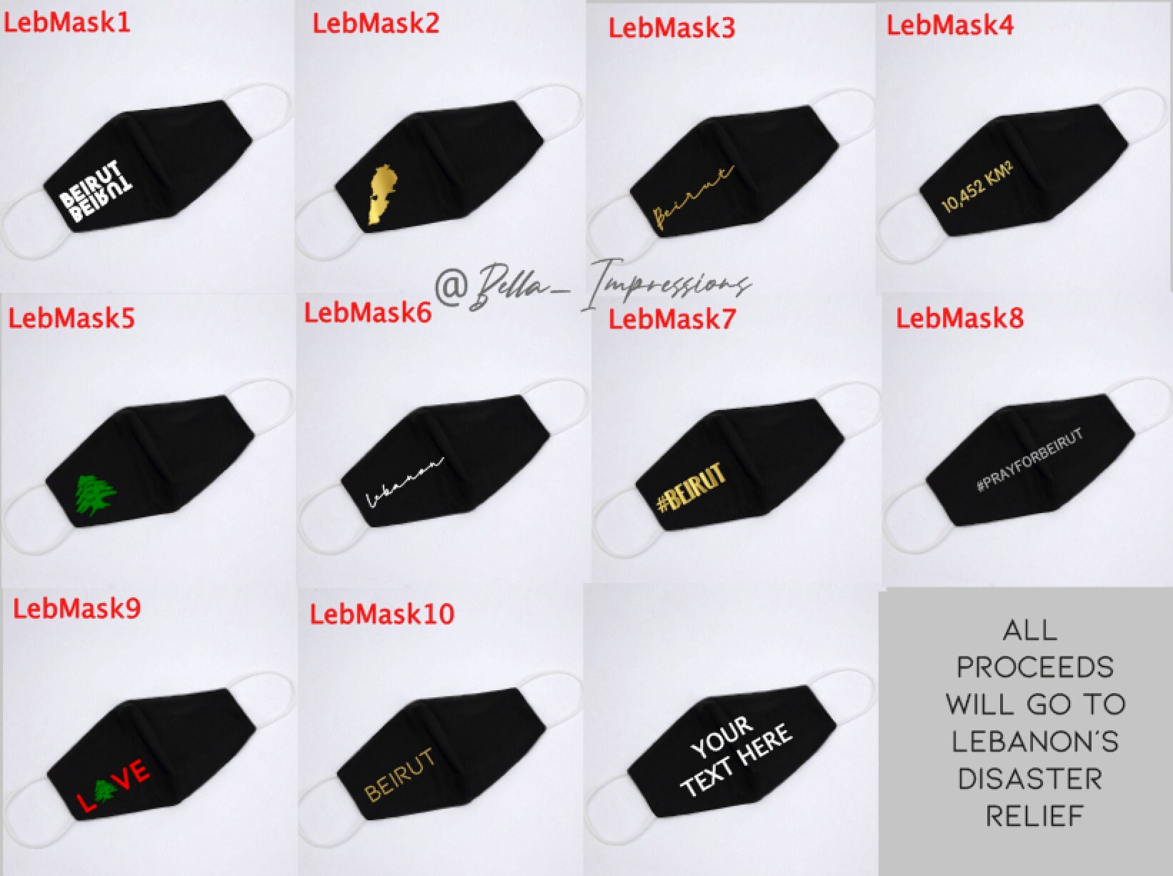 Lebanese Face Masks Lebanon Mask Beirut Lebanon Disaster Etsy