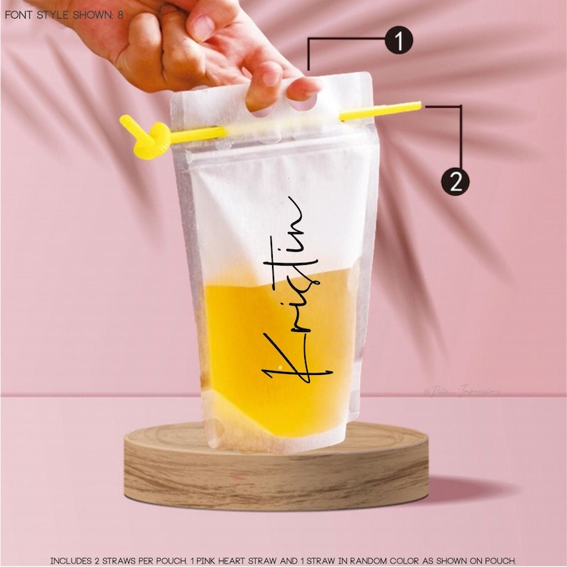Drink Pouch bachelorette Drink Pouches Personalized Name / Etsy