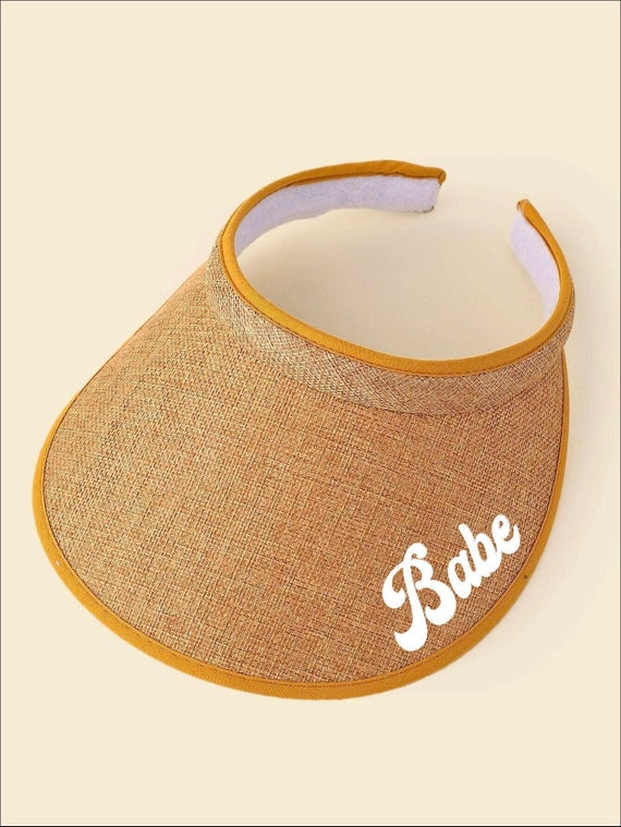 PERSONALIZED VISOR •  Name visors • Bachelorette Hat • Personalized Name  • Custom Visor • Retro Visors  - Personalizable Hair Visor Gift