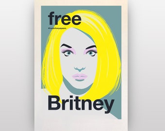 Free Britney Spears Yellow - A4 Size