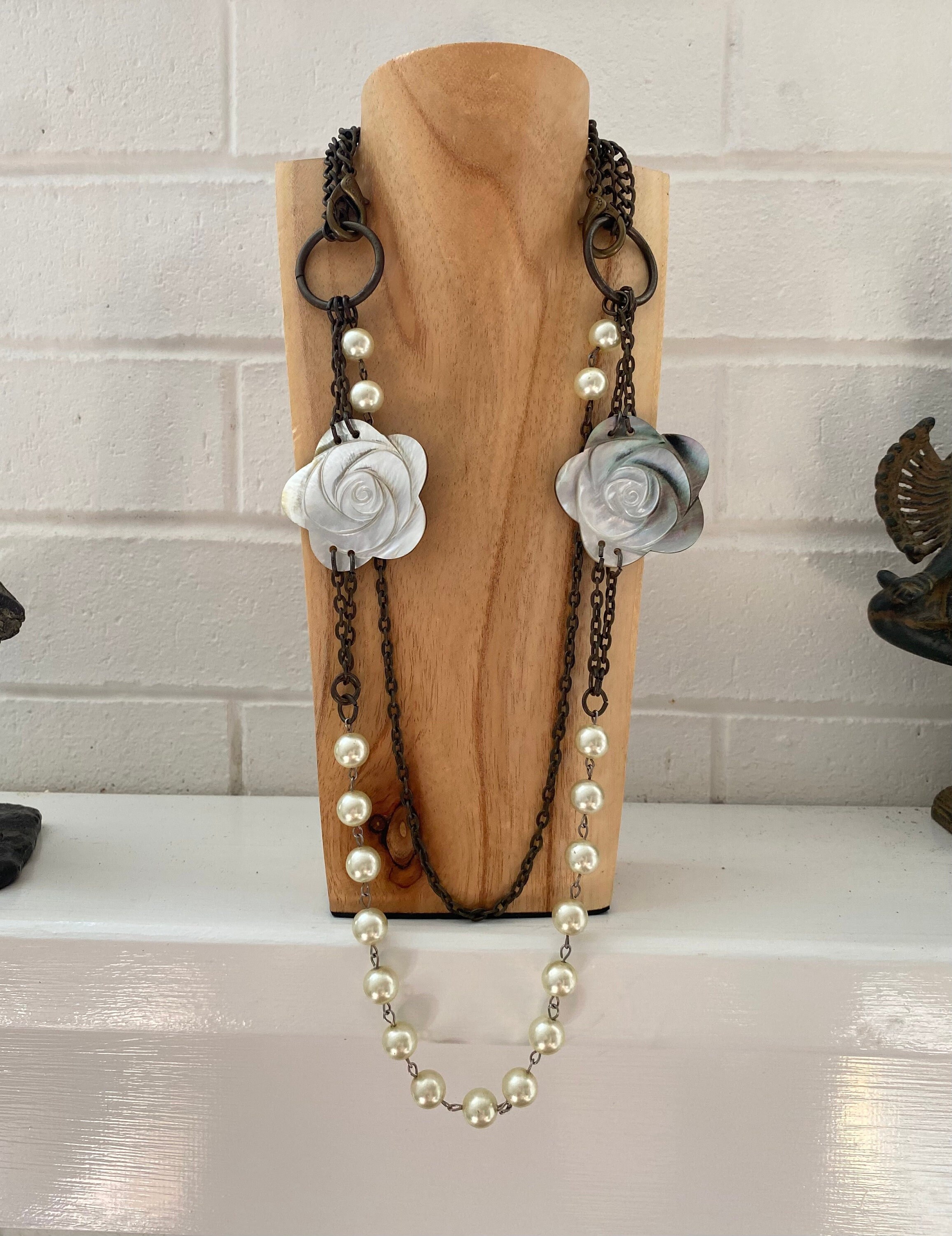 Chanel pearl double strand necklace - Etsy 日本