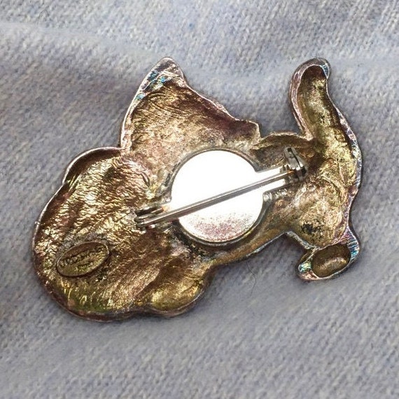 Broche Vintage Chat Jacky De G Paris - Bijou Ancien De Collection