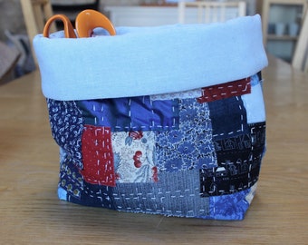 Sewing Instructions: Boro inspired basket