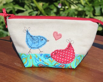 Embroidered Zipped Bag