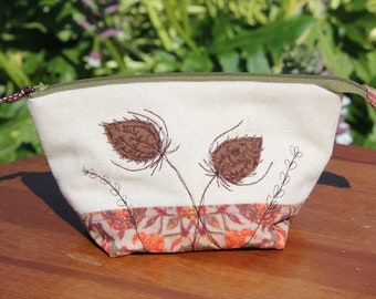 Embroidered Zipped Bag