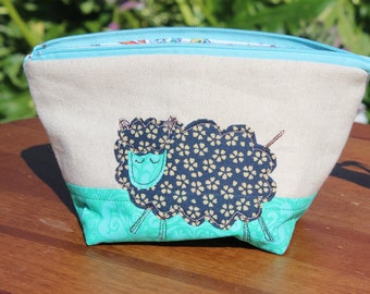 Embroidered Zipped Bag