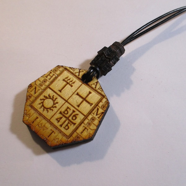 Great Seal of the Watchtowers Enochian Magick Pendant Necklace