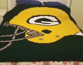 Green Bay Packers Helmet Crochet Blanket