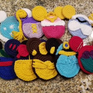 Crochet Disney Princess Christmas Ornaments/Fish Extender Gift