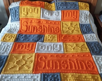 Crochet &quot;You are my Sunshine&quot; Blanket