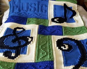 Music Crochet Blanket