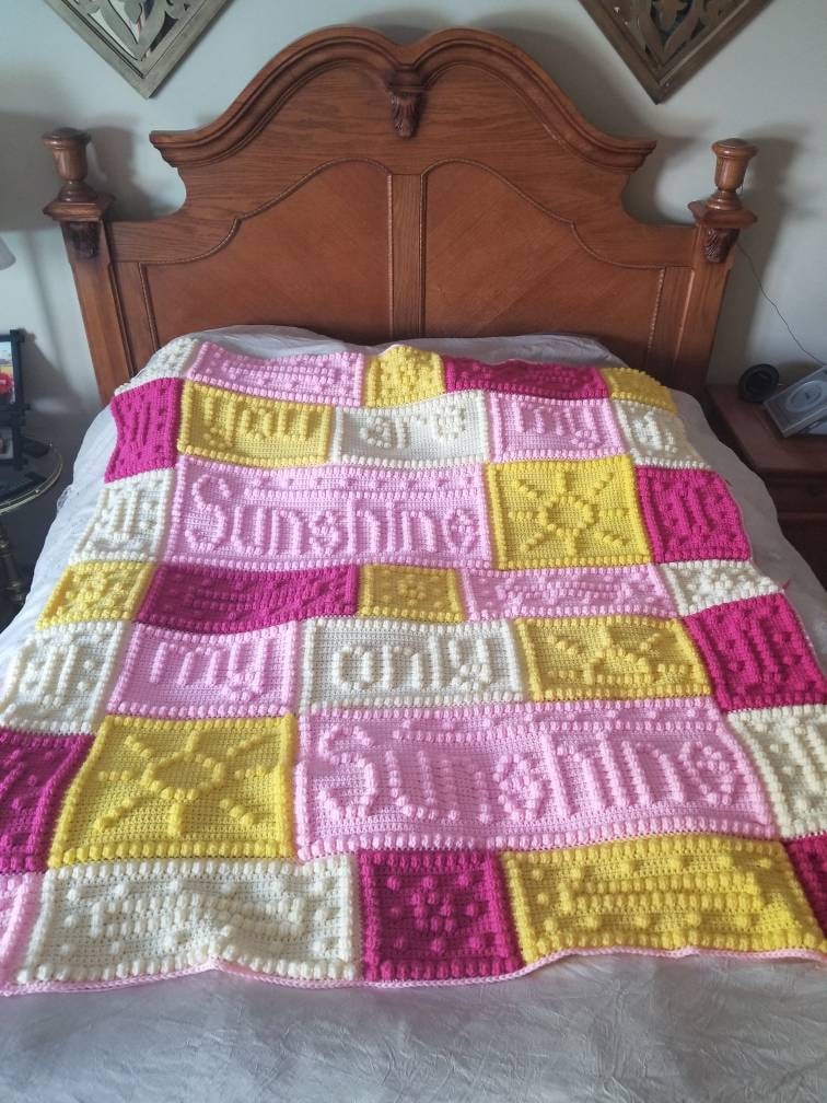 Crochet you Are My Sunshine Blanket Etsy