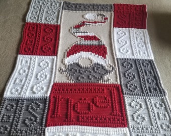 Crochet Gnome blanket or  Christmas/Noel Blanket