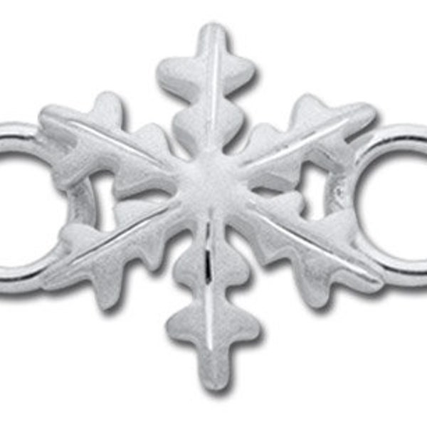 Sterling Silver Snowflake Convertible Clasp Made in USA