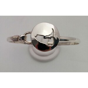 Sterling Silver Cape Cod Map Cutout 4mm handmade Bangle