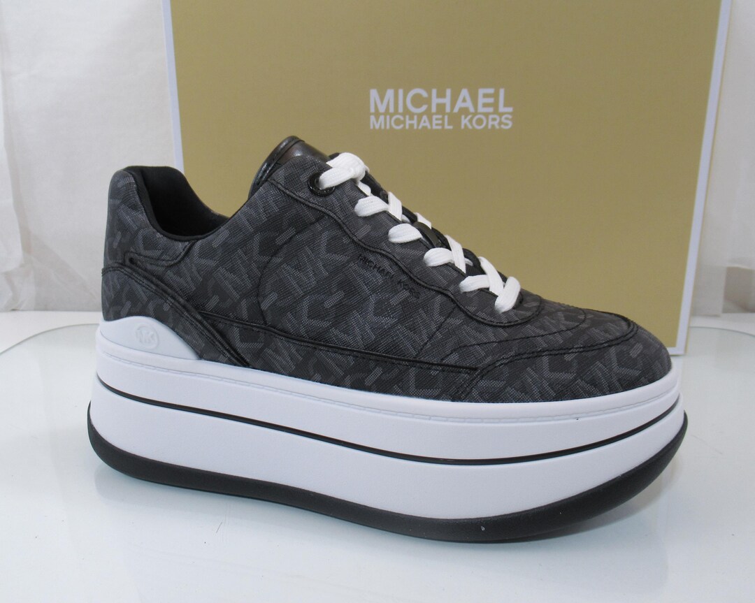 Michael Kors Hayes Lace up Platform Sneakers MK Signature Logo