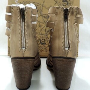 Free People HYBRID Strappy Heel Ankle Boots Booties Zip Beige Size EUR 38 / US 8 image 6