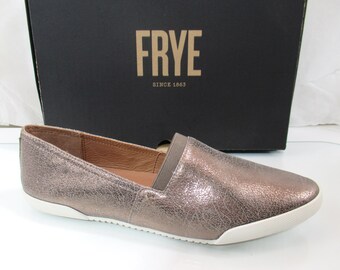 Women's Frye Melanie Slip On Flat Shoes Sneaker Pewter Size 9