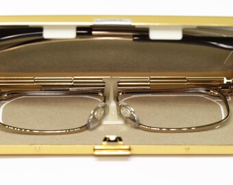 KANDA OPTICAL SLIMFOLD half eye frames of Japan in size 47mm by 29mm with adjustable bridge in 10 mm case