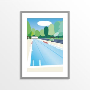 Art Print Art Deco Lido Swimming Pool Cambridge