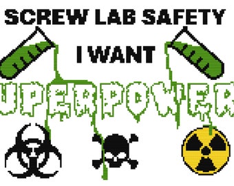 Lab Safety Cross Stitch pdf Pattern