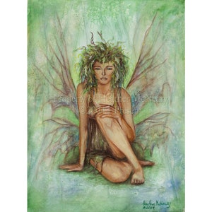 Sorceress Dryad Nature Fairy Archival Giclée Fine Art Print | Enchantress by Heather McNeary sizes 8x10 (11x14 matted),11x14 (16x20 matted)