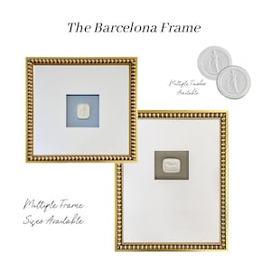 Barcelona Rahmen | Benutzerdefinierte gerahmte Intaglio-Kunst | Handmade Holzrahmen | Wandkunst | Mehrere Größen | Hochzeitsgeschenk
