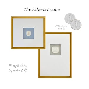 Athen Rahmen | Benutzerdefinierte gerahmte Intaglio-Kunst | Handmade Holzrahmen | Wandkunst | Mehrere Größen | Hochzeitsgeschenk