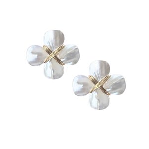 The Anna Grace Earrings | Mother of Pearl Flower Earrings | Bridal Earrings | Bridesmaid Earrings | Bride Earrings | Everyday Earrings