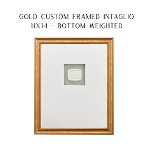 Intaglio emoldurado | 11x14 Intaglio emoldurado dourado personalizado | Presente de feriado | Presente de casamento | Design de interiores | Decoração para casa | Arte em intaglio | Presente para bebê