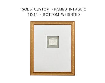 Intaglio framed | 11x14 Custom Gold Framed Intaglio | Holiday Gift | Wedding Gift | Interior Design | Home Decor | Intaglio Art | Baby Gift