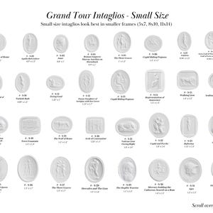Plaster Intaglios | Small Size | Grand Tour Intaglios Gems Medallions | Small Sized | Home Decor | DIY | HIGH END quality