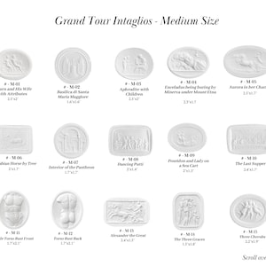 Plaster Intaglios | Medium Size | Grand Tour Intaglios Gems Medallions | Home Decor | HIGH END QUALITY | Diy
