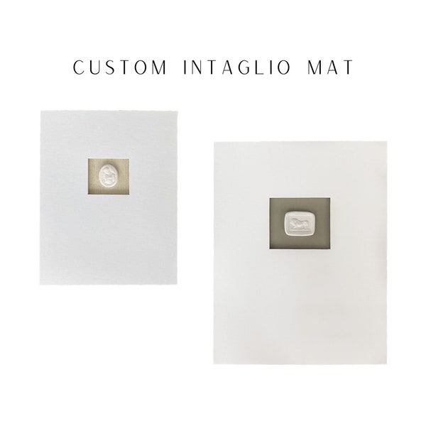 CUSTOM: Design your own Intaglio Mat - Holiday Gift - Wedding Gift - Interior Design - Home Decor - Intaglio Art - Baby Gift