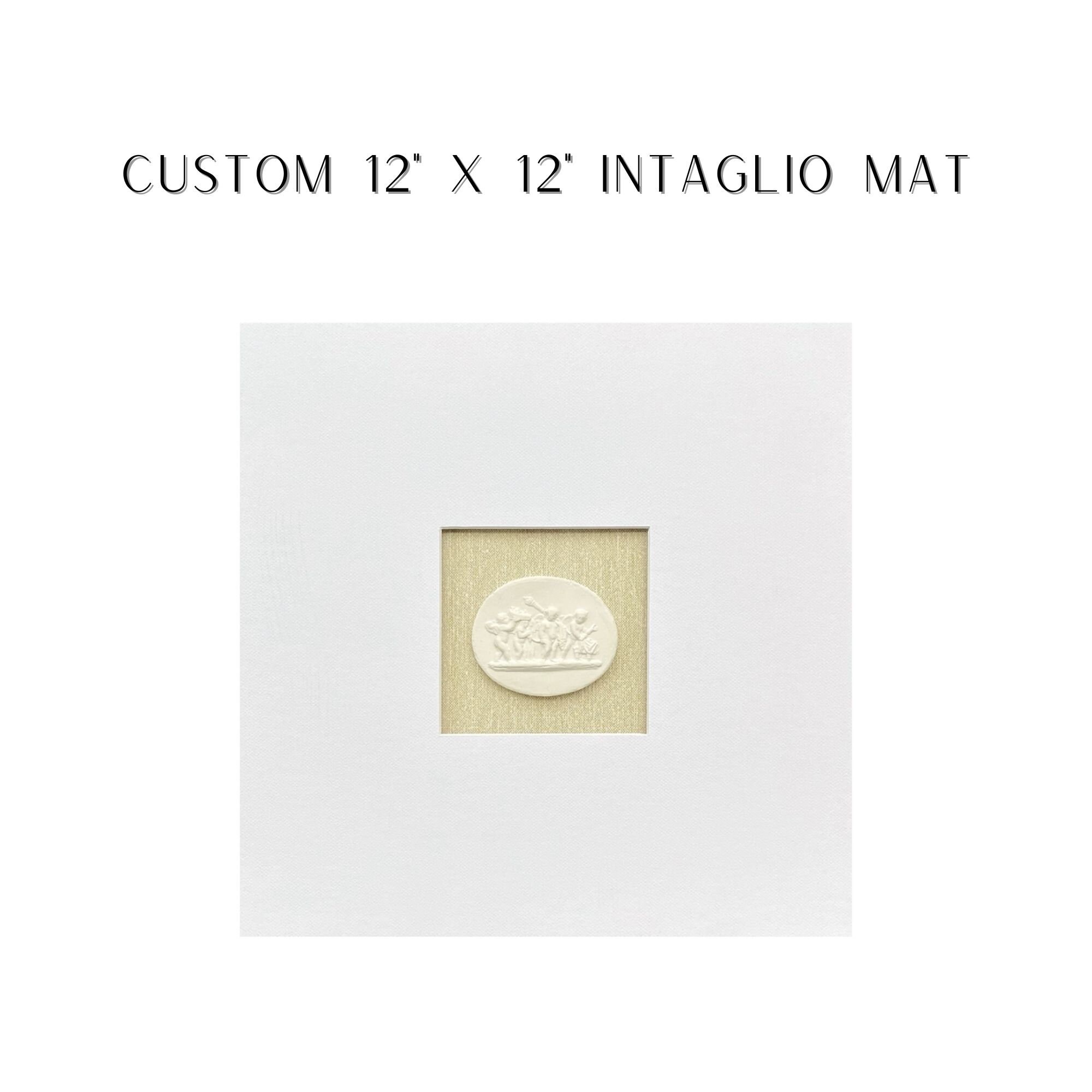 CUSTOM: Design your own Intaglio Mat | Holiday Gift | Wedding Gift | Interior Design | Home Decor | Intaglio Art | Baby Gift 12" x 12"