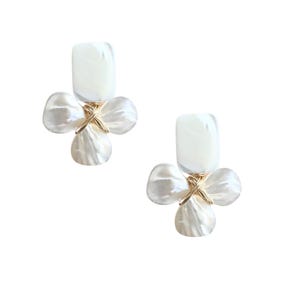 The Claiborne Earrings | Mother of Pearl Flower Earrings | Bridal Earrings | Bridesmaid Earrings | Bride Earrings | Everyday Earrings